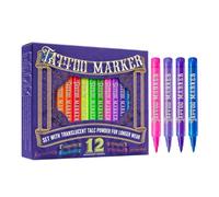 Body Markers For Skin - 12 Washable UV-Activated Makeup Craft Pens