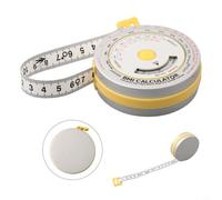 Body Mass Index Measuring Tape Retractable Design for Diet Management Fitness Tracking and Personal Health Assessment Up to 200cm (yellow)