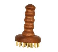 Body Massage Brush 29 Copper Head Wooden Handle Manual Massage Comb for Waist Legs Arms Shoulder Thigh