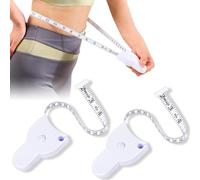 Body Measuring Tape, 2 Pack Retractable Tape Measure with Locking Button, Dual-Sided Inch/CM Fabric Tailor Tape for Body Measurement, Fitness, Sewing, and Tailoring (White)