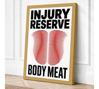 Body Meat Typography Canvas Wall Art Print 36x24 Inch (91 x 61 cm)
