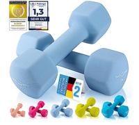 Body & Mind® Dumbbells Set of 2; Effective strength training with different weights; Fitness workout at home (3 kg - Dove grey set of 2)