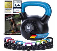 Body & Mind® Kettlebell Ball dumbbell plastic 2-20 kg - Workout weight dumbbell for strength training - Professional Fitness Swing dumbbell (6Kg)