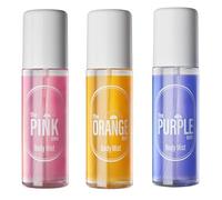 Body Mist 3-Pack for Women, 150 ml Each - Long Lasting Body Spray Gift Set, Refreshing Fragrance Mist in Orange, Pink & Purple