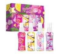 Body Mist By So…? Womens Mini Body Mist Gift Set, with Pink Grapefruit, Vanilla, Candy Floss & Sweet Pea, Fragrance Spray Set (4x50ml)
