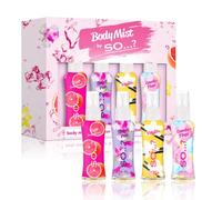 Body Mist By So…? Womens Mini Body Mist Gift Set, with Red Velvet, Vanilla, Candy Floss & Sweet Pea, Fragrance Spray Set (4x50ml)