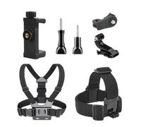 Body Mount Chesty, Adjustable Camera Chest Strap, 0.64 Inch Action Harness Holder & Comfortable Phone Support Kit, Secure Gear for Running, Swimming, Sports, and Outdoor Activities