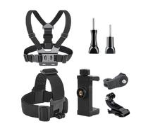 Body Mount Chesty - Sports Camera Chest Strap, Adjustable Action Camera Chest Harness Mount | Mobile Phone Chest First Person Vision shootingg Headband Bracket, Mobile Phone Stand Set For Driving