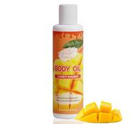 Body oil designed for Deep Hydration to nourish, protect, and rejuvenate the skin while leaving it with a soft, radiant glow and a candy mango scent long -lasting fragrance, jojoba oil and more 6.76oz