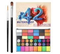 Body Paint - 42 Color Water Activated Face Paint Kit | Portable Makeup Palette for Festivals Carnival Stage Performance Birthday School Events Christmas Halloween Party Art Use