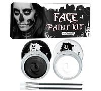 Body Paint Color Bruise Wheel Special Effects SFX Zombie Makeup Kit Halloween Non Toxic Face Body Paint Oil Sfx Makeup Set (01) (Black+White)