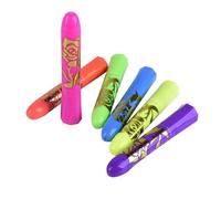 Body Paint Crayons For Kids - Water-Based Fluorescent Face Paint Kit | Twistable, Washable Makeup Sticks | 6-Piece Painting For Halloween, Birthdays, Cosplay, Festivals, And Creative Play