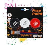 Body Paint for Adults - Washable Skin Makeup,3 Colors Water-soluble Body and Face Paint | for Goth Party Sports Event Clown Vampire Witch Skeleton