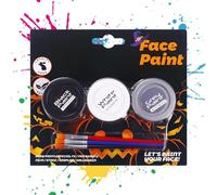 Body Paint for Skin - Water-Soluble Skin Painting Cream - 3 Colors Cosplay Face Paint | for Goth Party Sports Event Clown Vampire Witch Skeleton