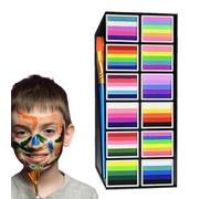 Body Paint Kit - Vibrant Creative Kit, Water Based Face Painting Set | Smudge Proof Washable 12 Grids Brush Markers For Theater, Women, Girls, Kids, Party, Cosplay, Halloween, Sports, NonToxic Paint