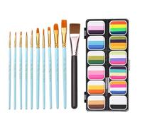 Body Paint Palette - Professional Washable 12 Shade Art Makeup Kit, Smooth Blendable Cream Pigment Set | Festival Halloween Stage Cosplay Performance Face Painting Cosmetic for Men Women Artist Use