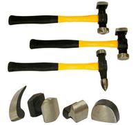 Body Panel Repair Tool Kit Fibre Pro 7Pc Car Auto Body Beating Hammers Au187