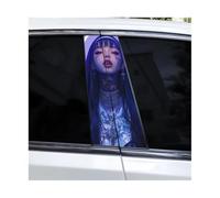 Body Parts 2pcs Car B-Pillar Sticker Smoking Nun Sisters Styling DIY Car Door Post Vinyl Decal(C)