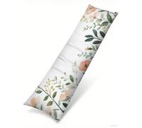 Body Pillow Abstract Bolster Pillow Case, Double-Sided Printing Velvet Long Pillows, 1 pack 40 x 145 cm Long Bolster Pillowcase with Zipper Maternity Support Side Sleeper Pillowcase (White) B1-1375