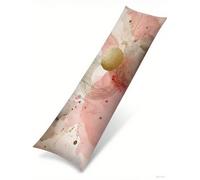 Body Pillow Abstract Bolster Pillow Case, Double-Sided Printing Velvet Long Pillows, 1 pack 50 x 180 cm Long Bolster Pillowcase with Zipper Maternity Support Side Sleeper Pillowcase (Pink) B1-1351