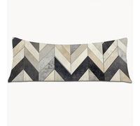 Body Pillow Case 145 x 40 cm Long Bolster Pillow Cover Black Double Sided Printing Headboard Cushion Grey, Velvet Extra Large Pillowcases with Invisible Zipper Machine Washable, Home Decor 1Y-795