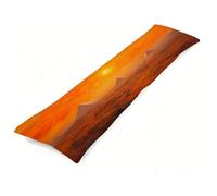 Body Pillow Case Orange Long Bolster Pillow Cases 19 x 72 in, Pyramid Double-Sided Print Bed Pillows with Zipper Soft Cozy Velvet Long Pillowcases, for Nursing Pregnancy Support Side Sleeper J0-783