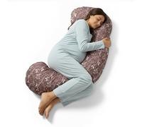 Body Pillow - Cool Side Sleeper Pillow for Back Pain Relief, Neck, Hip & Leg Support - C Shape Pregnancy Pillow for Pregnant Women - Pillows act as Menopause Cooling Devices for Night Sweats (Rosehip)