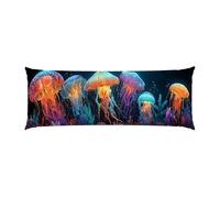 Body Pillow Cover 12x36in Long Lumbar Throw Pillow Covers Decorative Soft Bedding Pillowcase Jellyfish Cushion Pillow Case for Farmhouse Bedroom Couch Sofa Bed Living Room Home Decor Pack of 1 g-811