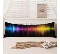 Body Pillow Cover 16x48 In, Simple Cushion Covers Stripe Cushions, Pregnancy Pillow Protectors Velvet Decorative Pillows, Double Sided Printing and Invisible Zipper for Room Decor Aesthetic, Model1313