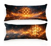 Body Pillow Cover 16x48 Inch Dream Cushion Covers Simplicity Large Pillow Cases 2 pack Velvet Decorative Pillows Double Sided Printing and Invisible Zipper for Sofa Room Decor Bed Cushions, Model755