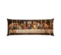 Body Pillow Cover 16x58in The Last Supper Long Pillowcase Protector Velvet with Zipper Decor Bedding Pillowcase Rectangle Soft Cushion Covers for Bed, Decor Pillow Case for Pregnancy/Baby w-1017
