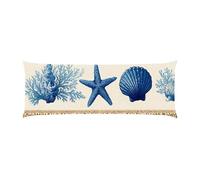 Body Pillow Cover 16x60in Long Lumbar Throw Pillow Covers Decorative Soft Bedding Pillowcase Starfish, Shell Cushion Pillow Case for Farmhouse Bedroom Couch Bed Living Room Home Decor Pack of 1 g-297