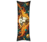 Body Pillow Cover 16x60in Pillows Case Planet Bull Long Pillow Cases Protector with Zipper Decorative Bedding Pillowcase Rectangle Velvet Cushion Covers for Pregnancy Maternity Women Side Sleeper b905