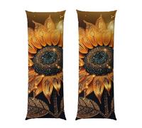 Body Pillow Cover 20"X60" Ultra Soft Microfiber Long Pillow Case Sparkling Sunflower Decorative Bedding Pillowcase Cushion Cover Cases with Hidden Zipper for Bedroom Couch Sofa,Home Gifts