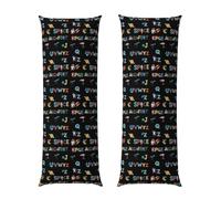Body Pillow Cover 20x54 Inch, Space Solar System Galaxy Science Rocket Planet Astronaut English Alphabet, Luxury Cozy Long Pillowcase with Zipper, Softffy Rectangular Case for Couch Bed Home Hotel