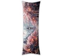 Body Pillow Cover 20x54in Pillows Case Sakura Big Ben Long Pillow Cases Protector with Zipper Decorative Bedding Pillowcase Velvet Cushion Covers for Pregnancy Maternity Women Side Sleeper b-942