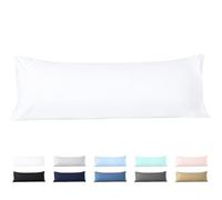 Body Pillow Cover 20x60 Body Pillow Case 100% Egyptian Cotton 600 Thread Count Soft & Skin-Friendly 1 Piece Body Pillowcase with Zipper Closure - 20x60 Inches, White
