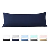 Body Pillow Cover 20x60 Body Pillow Case 100% Egyptian Cotton 600 Thread Count Soft & Skin-Friendly 1 Piece Body Pillowcase with Zipper Closure - 20x60 Inches, Navy Blue