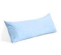 Body Pillow Cover 20x60 Body Pillow Case 100% Egyptian Cotton 600 Thread Count Soft, Skin- Friendly 1 Pack Body Pillowcase with Envelope Closure 20 x 60 Inches, Light Blue