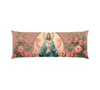 Body Pillow Cover 20x60in Long Lumbar Throw Pillow Covers Decorative Soft Bedding Pillowcase Angel Holy Mother Cushion Pillow Case for Farmhouse Bedroom Couch Bed Living Room Home Decor Pack of 1 g840
