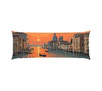 Body Pillow Cover 20x60in Long Lumbar Throw Pillow Covers Decorative Soft Bedding Pillowcase The Grand Canal Of Venice Cushion Pillow Case for Bedroom Couch Bed Living Room Home Decor Pack of 1 g-850