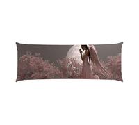 Body Pillow Cover 24x72in Long Lumbar Throw Pillow Covers Decorative Soft Bedding Pillowcase Moon Angel Cushion Pillow Case for Farmhouse Bedroom Couch Sofa Bed Living Room Home Decor Pack of 1 g-993