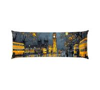 Body Pillow Cover 24x72in The Big Ben In London Long Pillowcase Protector Velvet with Zipper Decor Bedding Pillowcase Rectangle Soft Cushion Covers for Bed, Decor Pillow Case for Pregnancy/Baby w-564