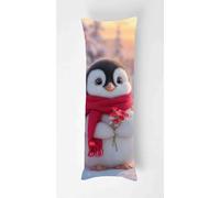 Body Pillow Cover, Animals Penguins Long pillow Case with Zipper, Decorations Double Sided Print Bolster Pillow Cases for Sofa Living Room Home Decor 28x35 Inch Flowers
