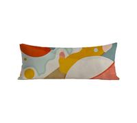 Body Pillow Cover Gather Long Bolster Pillow Case 50x150 cm Linen Super Soft Full Body Pillowcase Geometry Invisible Zipper Closure, Long Cushion Covers for Women Side Sleeper Autumn Decorations G-70
