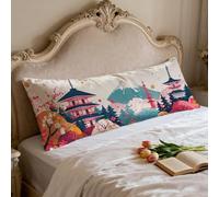 Body Pillow Cover Japan Large Pillow Cases, Soft Velvet long pillows 16 x 57in/40 x 145 cmwith Invisible Zipper Pregnancy Pillows for Maternity Support and Side Sleeper Pillowcase Landscape 0p-130