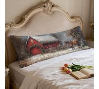 Body Pillow Cover Landscape Bolster Pillow Cases,Soft Velvet long pillows 60 x 180 cm with Invisible Zipper Pillowcase,Pregnancy Pillows for Maternity Support and Side Sleeper Pillowcase Winter 0p-213