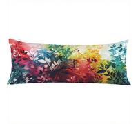 Body Pillow Cover Leaf Large Pillow Cases, Soft Velvet long pillows 16 x 56in/40 x 140 cm 1 pack with Invisible Zipper Pregnancy Pillows for Maternity Support and Side Sleeper Pillowcase Bright w-1162