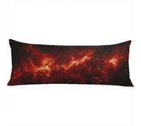 Body Pillow Cover Red Large Pillow Cases, Soft Velvet long pillows 24 x 72in/60 x 180 cm 1 pack with Invisible Zipper Pregnancy Pillows for Maternity Support and Side Sleeper Pillowcase Cloud w-1150