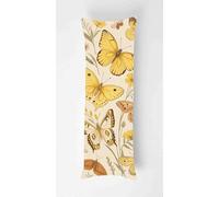 Body Pillow Cover, Yellow Butterfly Long pillow Case with Zipper, Decorations Double Sided Print Bolster Pillow Cases for Sofa Living Room Home Decor 14x40 Inch Retro